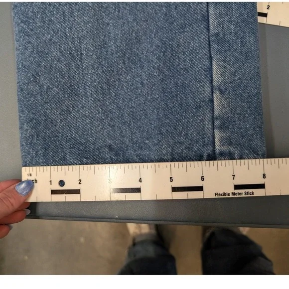 Cabelas Fleece Lined Jeans Mens 36 X-Long Blue Denim Insulated Work Pants - Picture 12 of 13